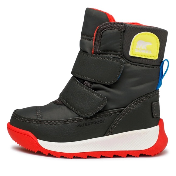 Sorel Whitney Strap Children's Boots Red and Black Micro Fleece Lined NWT - Picture 6 of 6